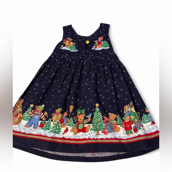 Other - VINTAGE Navy Blue Holiday Dress